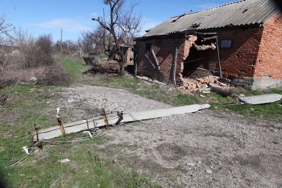 Село Байрак на Харківщині. Відновлення світла фахівцями Харківобленерго