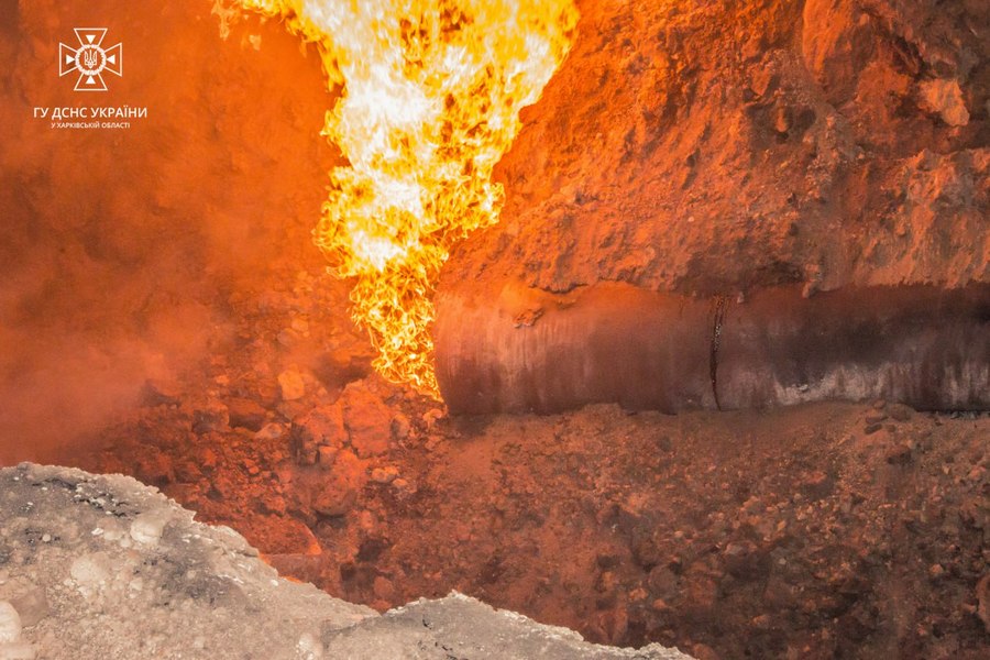 Харків, пожежа на газогоні по пр. Гагаріна 20 червня 