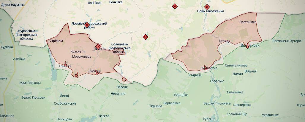 Харківський напрямок, мапа