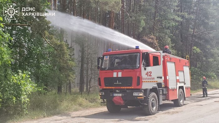 Фахівці ДСНС ліквідують лісові пожежі на Харківщині