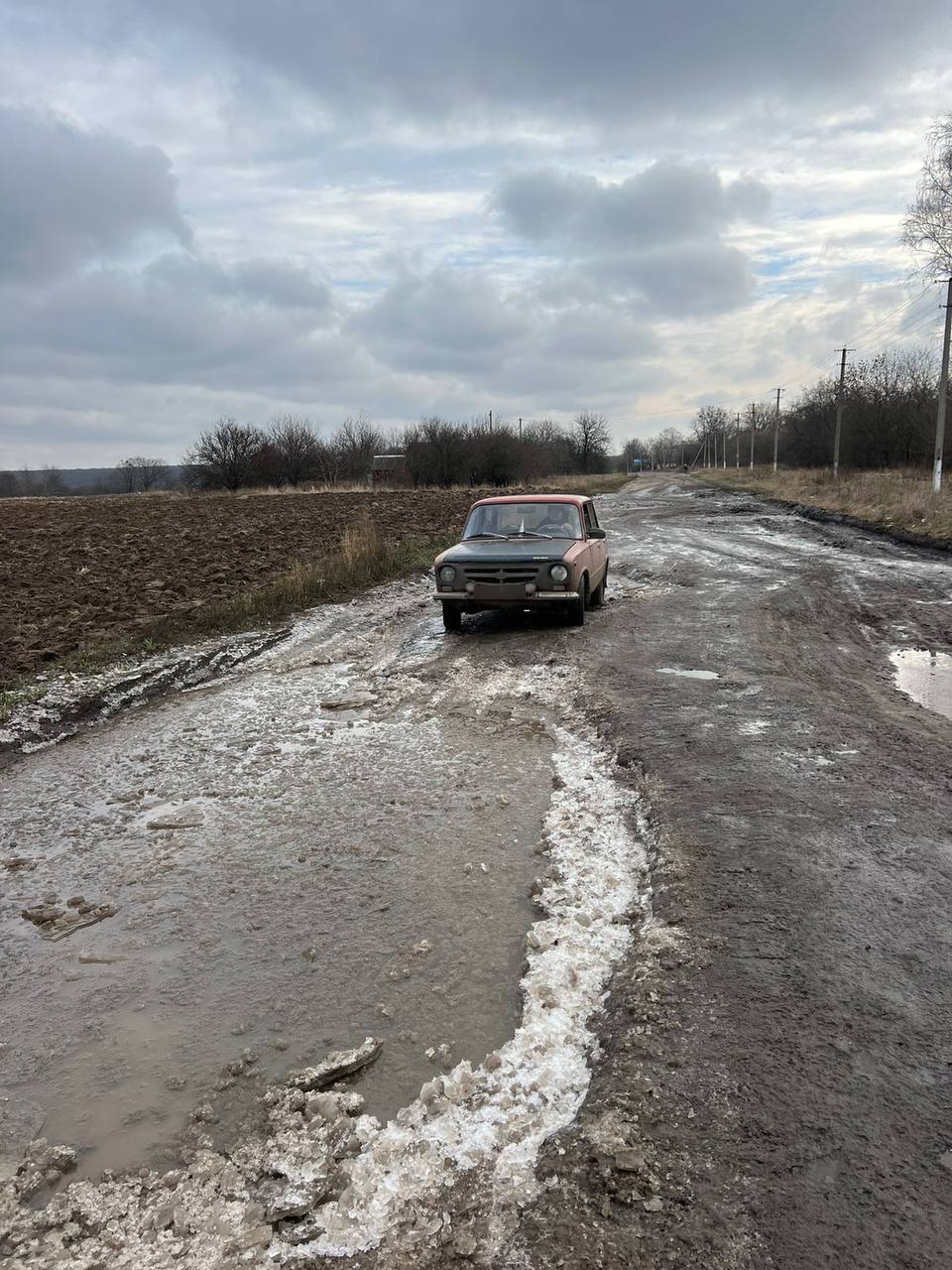 дорога у Валківській громаді до ремонту 