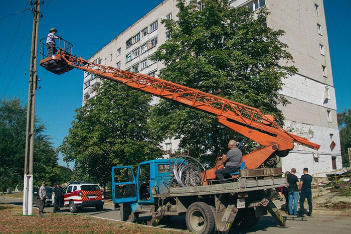 Усунення наслідків російського обстрілу у Куп’янську