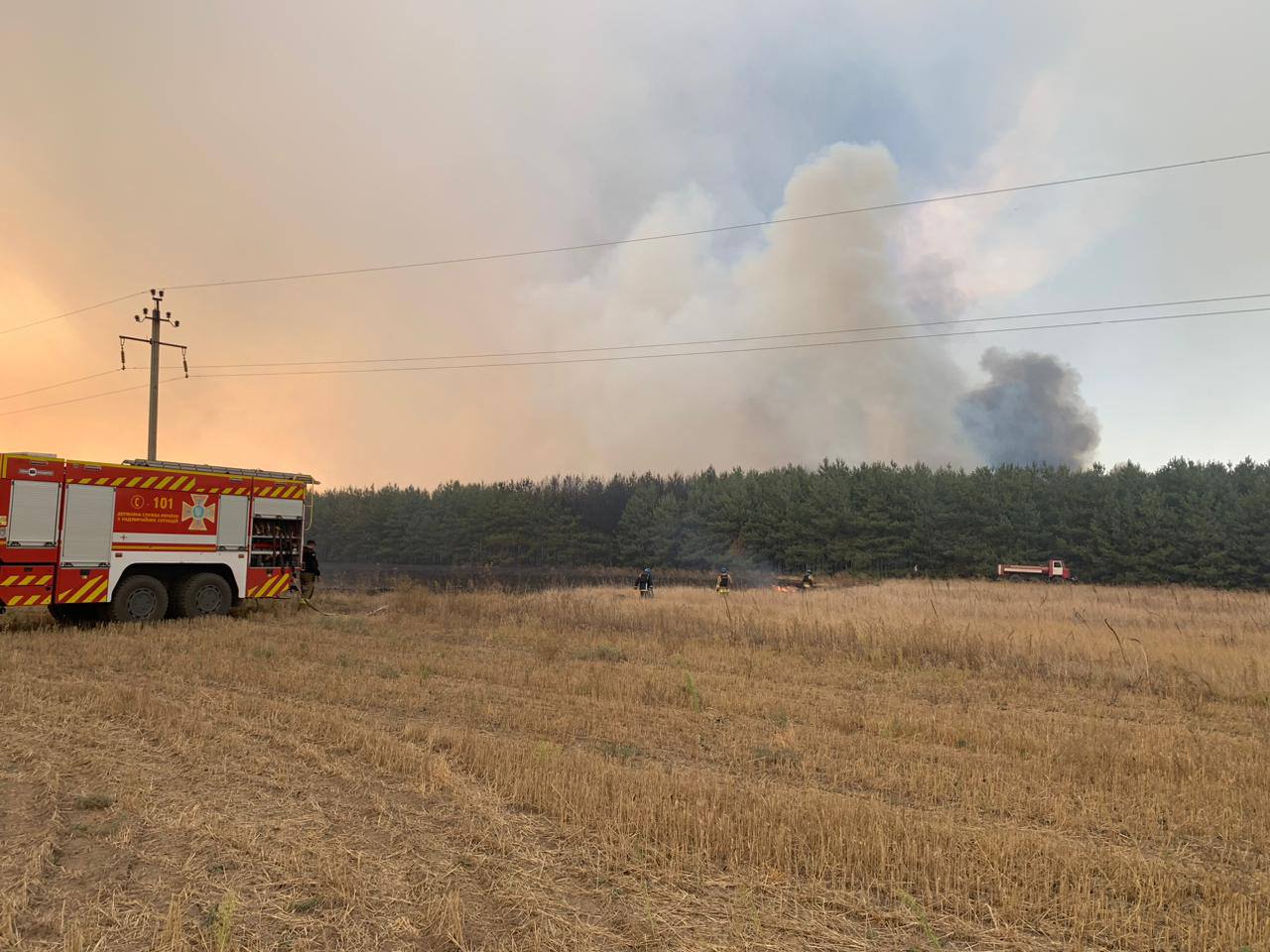 Обстріл Куп’янського лісгоспу призвів до масштабної пожежі