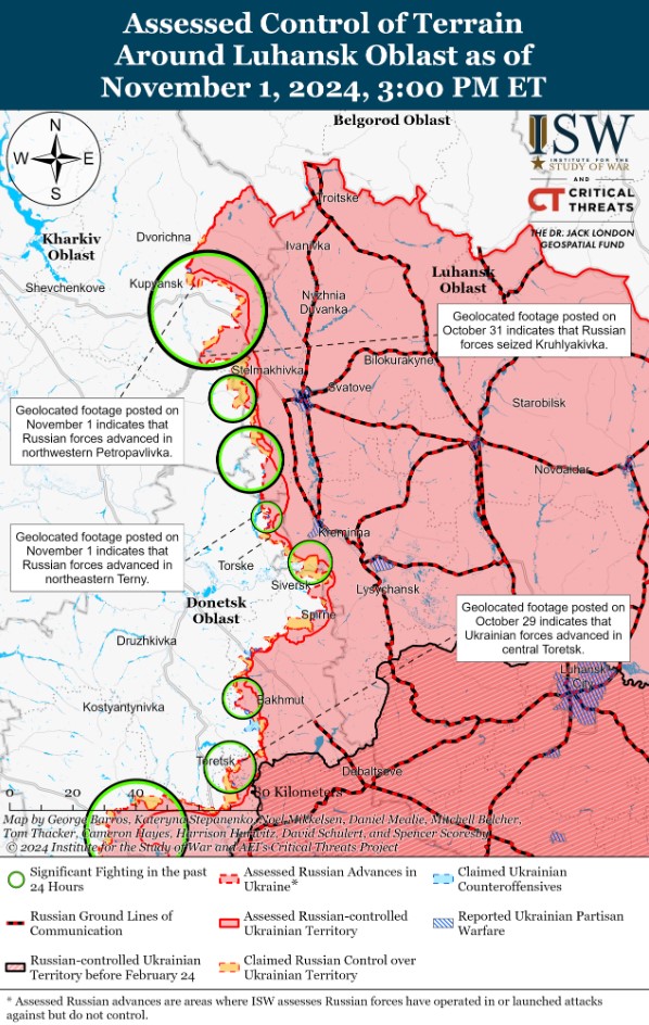 Російські війська незначно просунулися в межах Петропавлівки та захопили Кругляківку