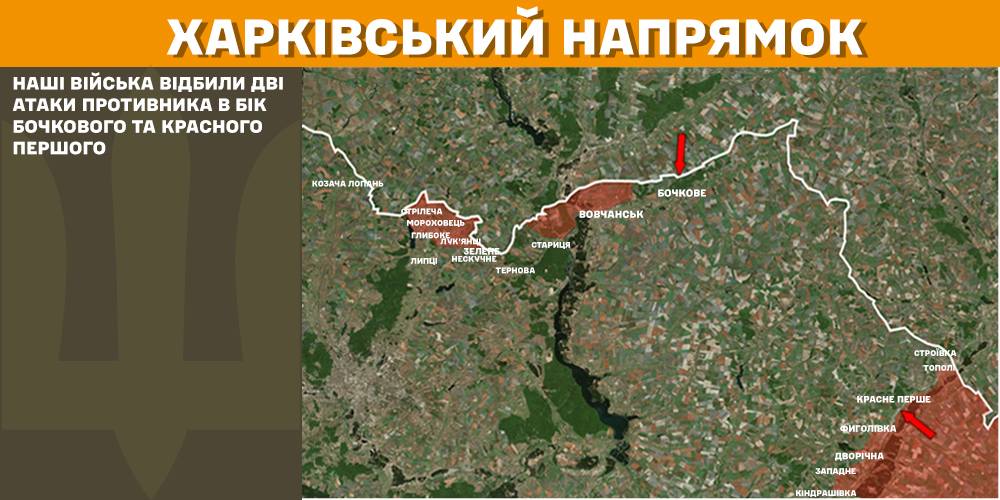 Харківській напрямок, мапа