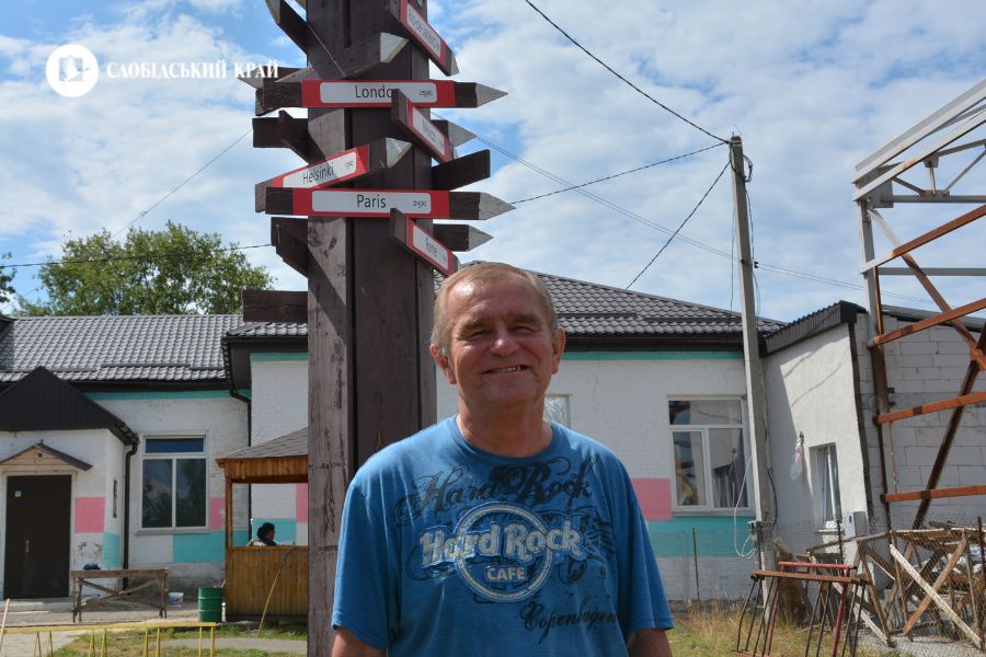 У Малинівському ліцеї встановили вказівник зі знаковими містами світу